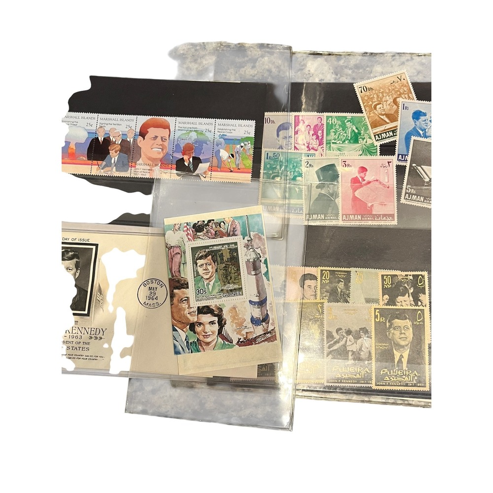 JFK John F Kennedy Commemorative Stamp Collection Int Collectors Society